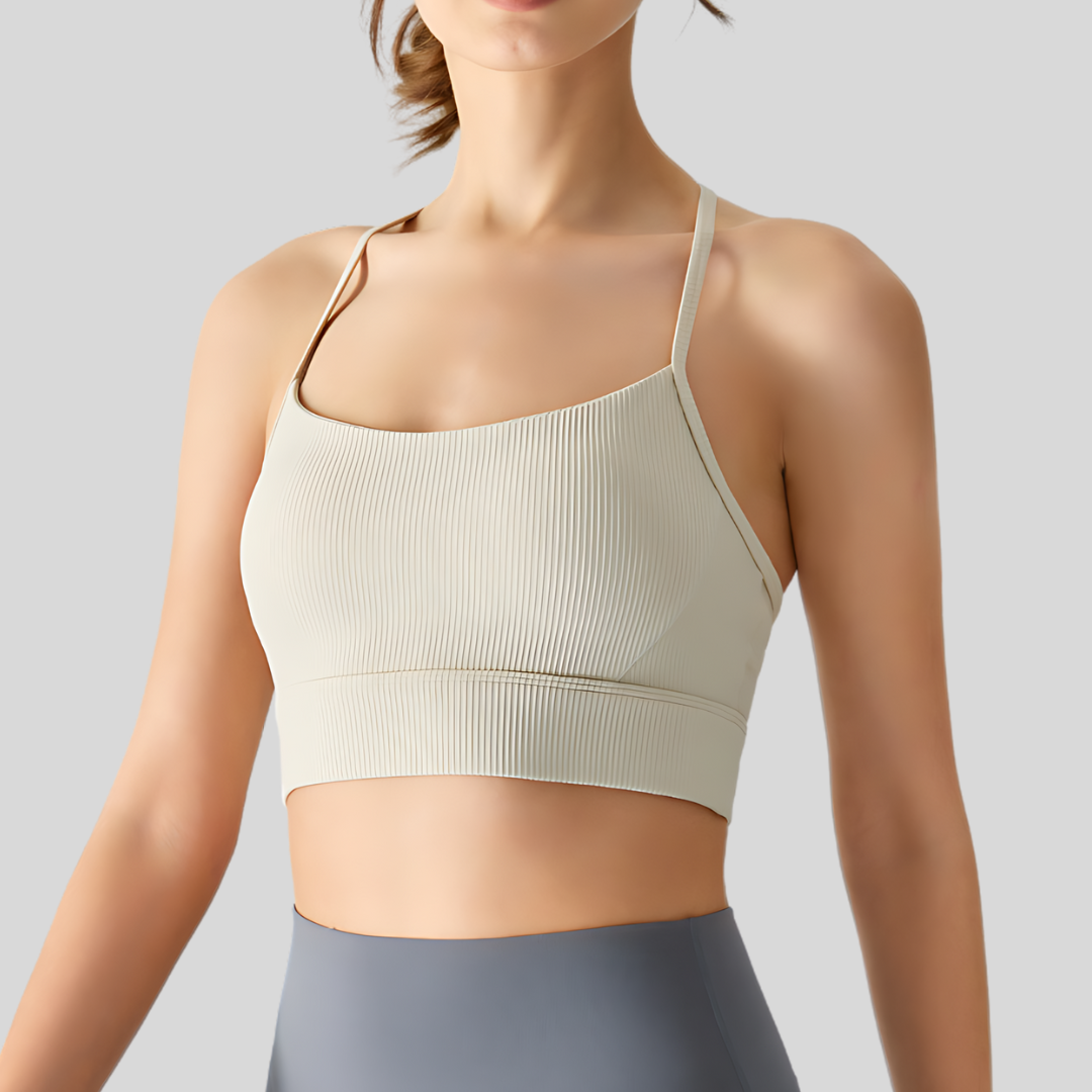 Luna Sports Bra Beige