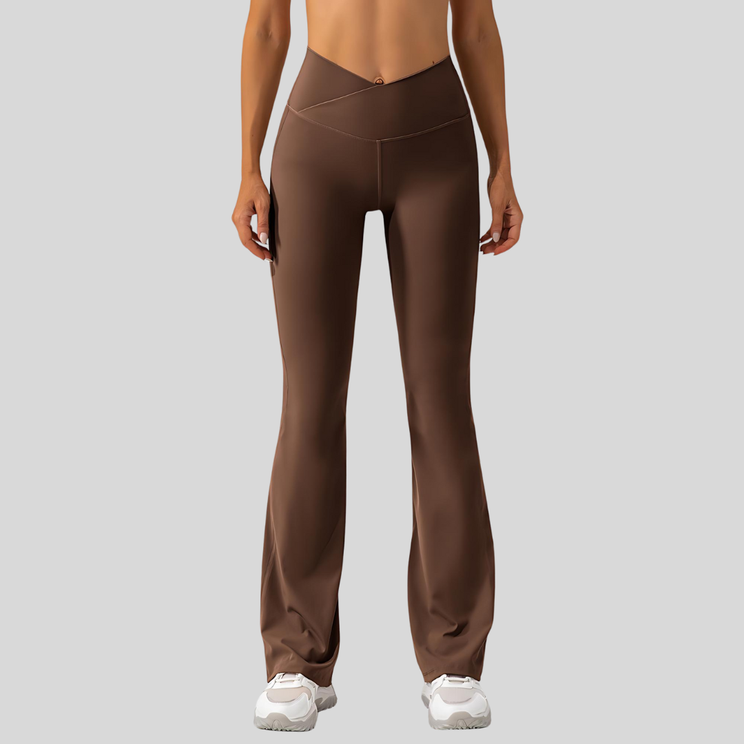 Coral Flare Leggings Brown