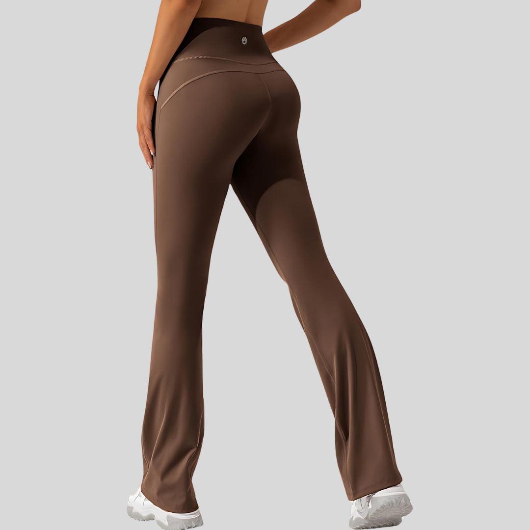 Coral Flare Leggings Brown