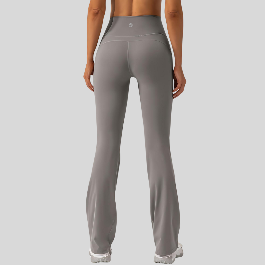 Coral Flare Leggings Gray