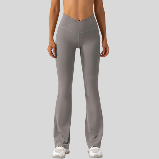 Coral Flare Leggings Gray