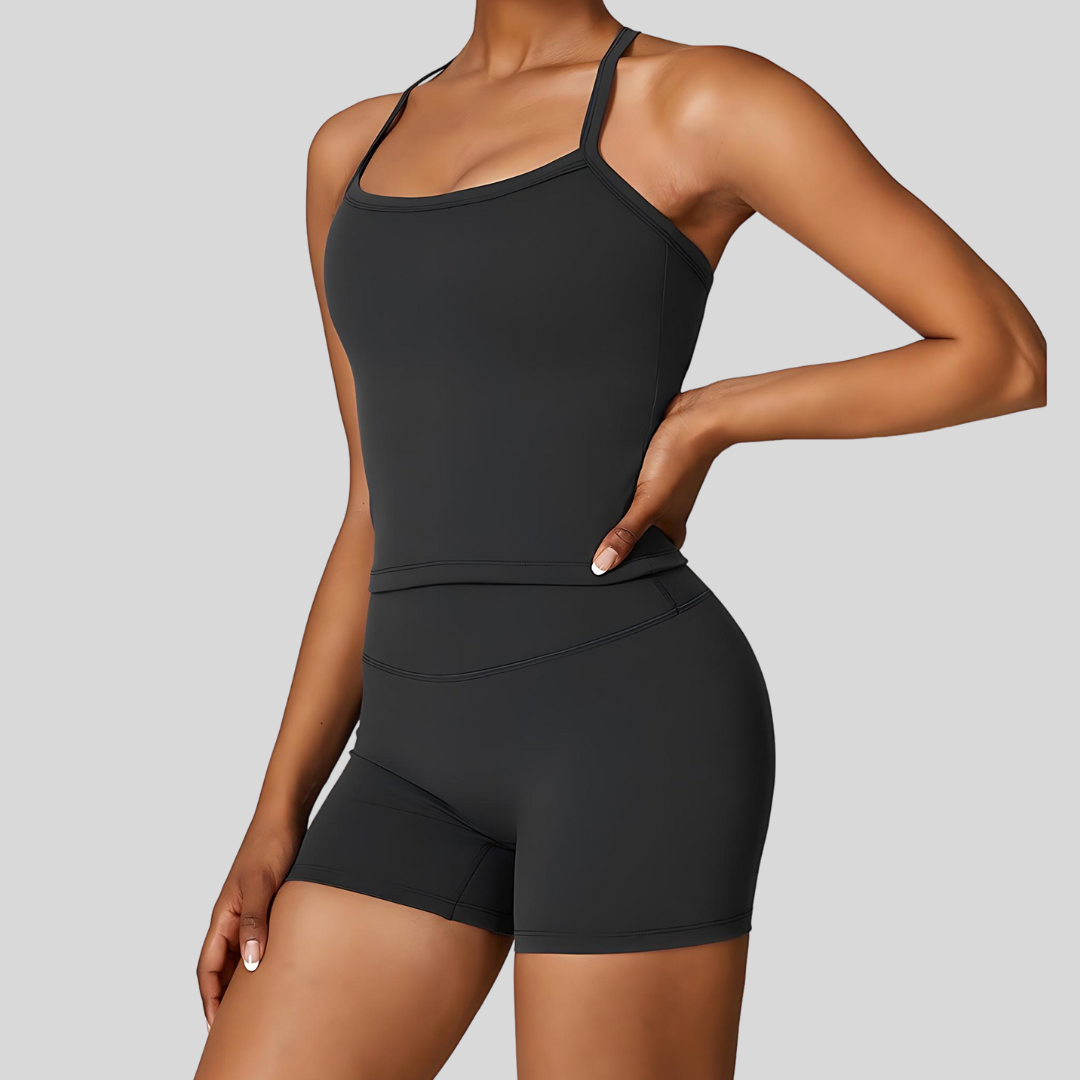 Lia Activewear Top Black